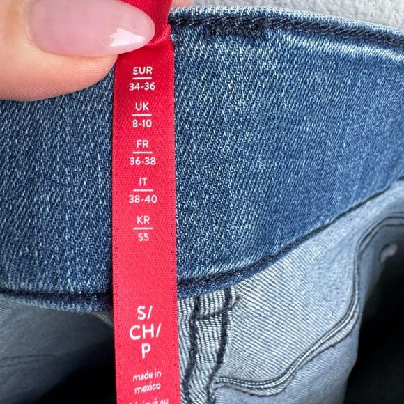 Spanx Jeans Womens Small Vintage Indigo Cropped Kick Flare Pants Denim 20541R - Picture 6 of 8